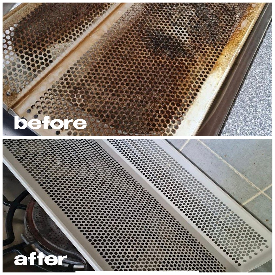 Stove Grate — before and after professional cleaning by NEXA