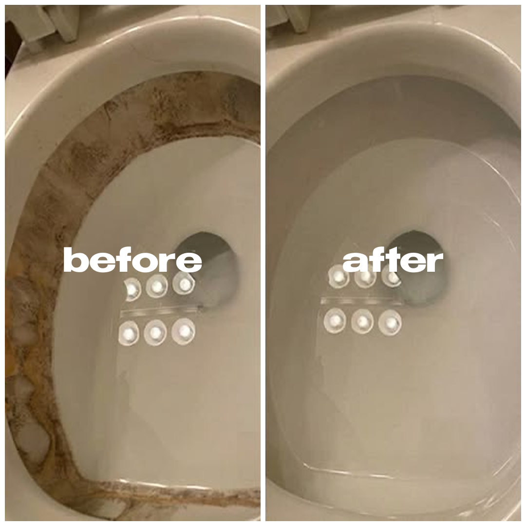 Toilet Bowl — before and after professional cleaning by NEXA