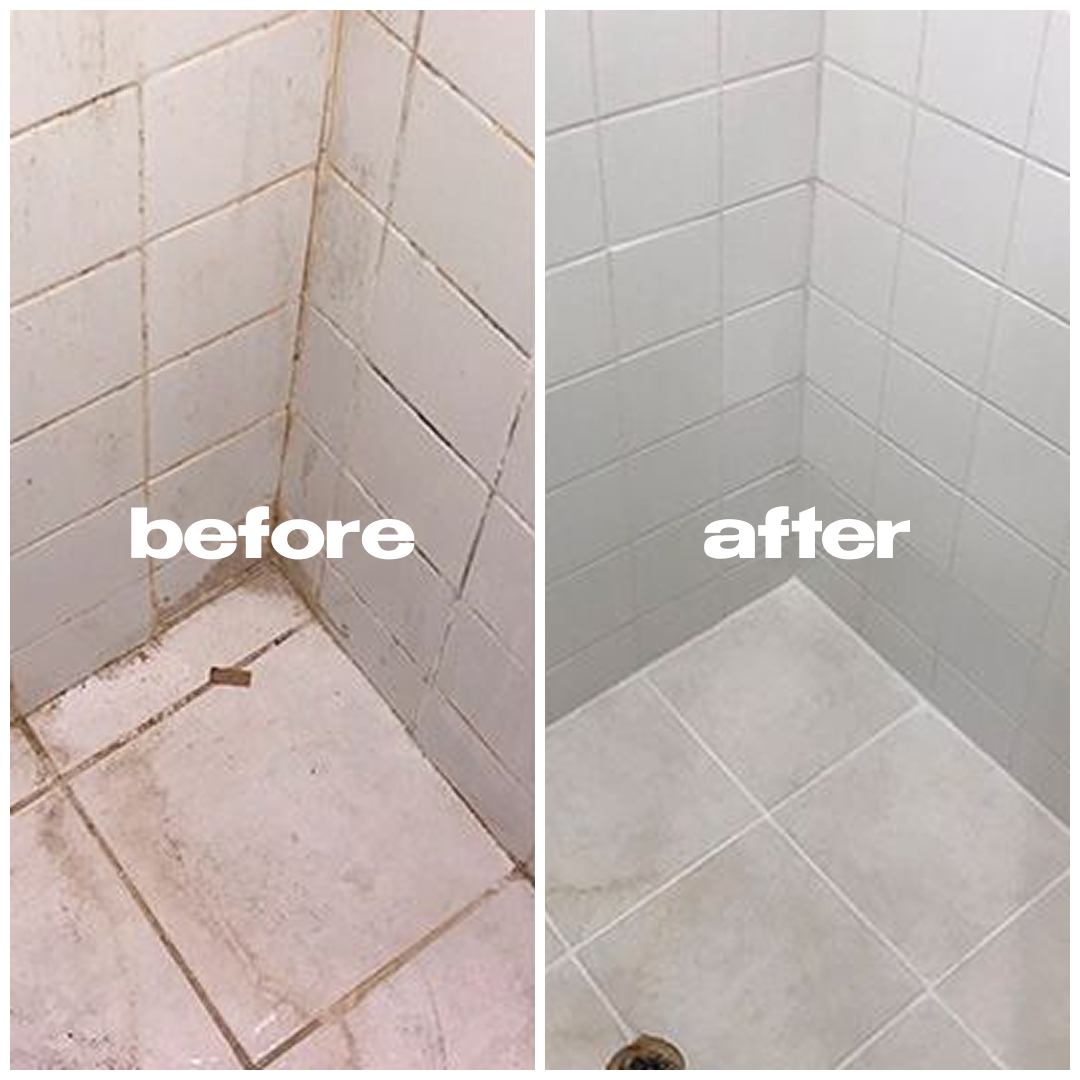 Shower Tile — before and after professional cleaning by NEXA